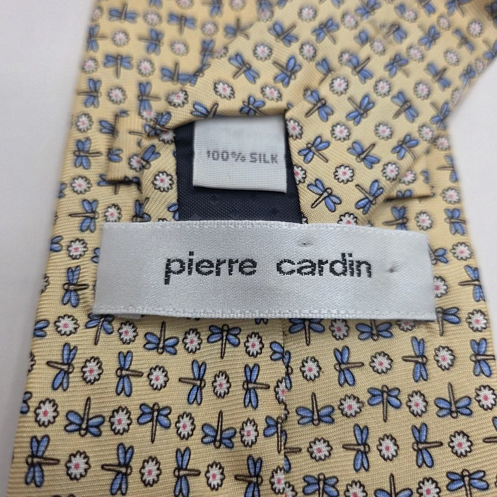 Pierre Cardin Men's Tie Yellow Horsefly Pattern 3x58